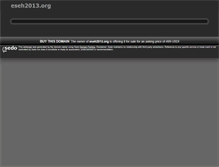 Tablet Screenshot of eseh2013.org